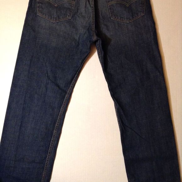 VTG Levis 505 Jeans Men 38x34 Dark Wash Straight Relaxed Fit 90s Y2K Made Mexico - Picture 7 of 11